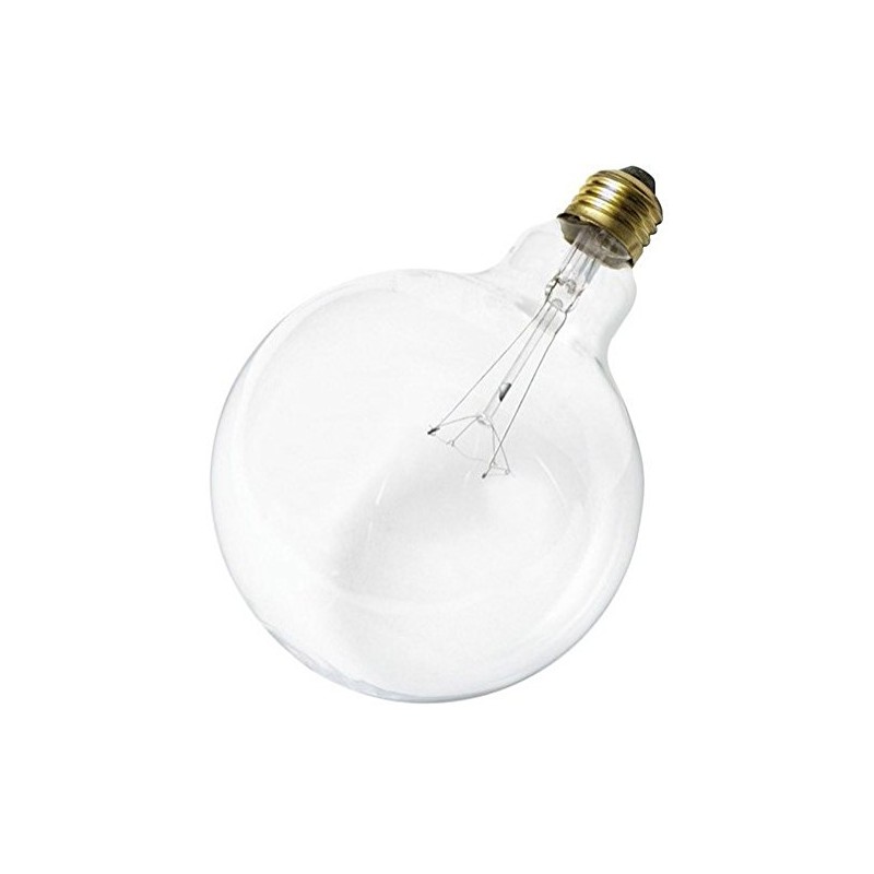 Satco S3013 100-Watt G40 Incandescent Light Bulb, Clear, 4000 Average
