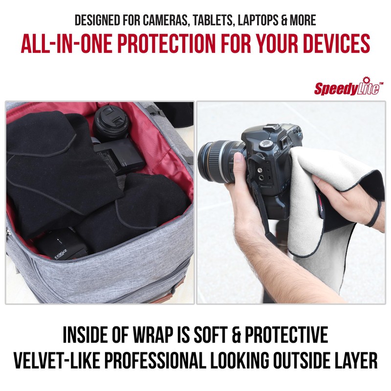 SpeedyLite Camera Wrap – Self Stick Microfiber Wrap with Waterproof