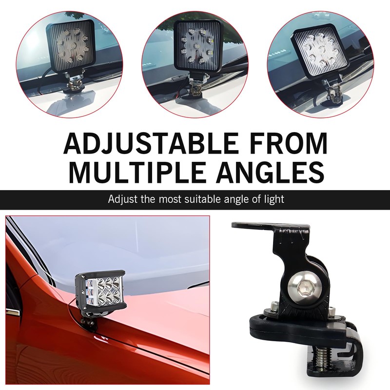 Dogary 2 PCS Automotive LED Light Bar Mounting Bracket, Non-Destructive