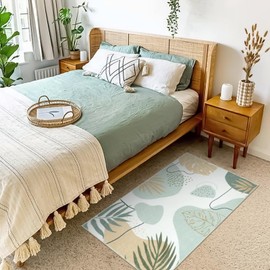 Seavish Small Entry Rug 2x3 Green Bathroom Throw Rugs with Rubber Backing Washable Soft Boho Rugs for Bedroom Kitchen Rugs Non Slip Low Pile Thin Rug Indoor Farmhouse Style Door Mats