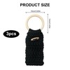 Aerbee Macrame Towel Holder Ring, 3PCS Kitchen Towel Hooks for