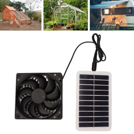 Ventilador de Panel Solar, Extractor de Aire con Panel de Energía Solar de 15 W, Extractor de Aire con Energía Solar para Cocina, Invernadero, Casa en el árbol, Vehículos
