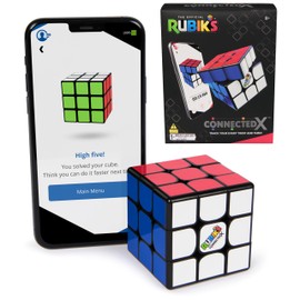 Rubik's Cube, The Official Rubik’s ConnectedX, Bluetooth-Enabled 3x3 Speed Cube with Guided Learning App for Beginners, Brain Teaser Fidget Toy & Puzzle for Adults, Teens, & Kids, for Ages 8 & Up
