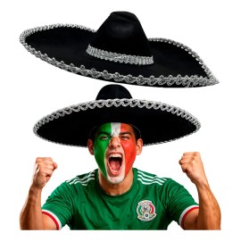 Sombrero Charro Viva México 15 Septiembre Revolución Economi Color Plata