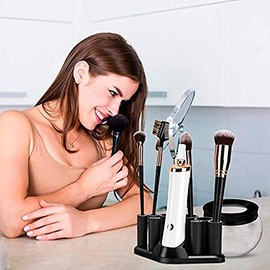 Braiton Limpiador y secador de Pinceles de Maquillaje eléctrico actualizado, Spinner automático para Todos los Pinceles, con 8 Collares de Goma de... 