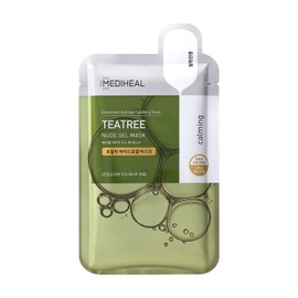 MEDIHEAL Nude Gel Mask (Pack of 10), Moisturizing, Sensitive Skin, Dry Skin, Rough Skin, Pore Care, Korean Cosmetics (Tea Tree)