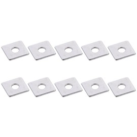HOBBYIN Square Washer, 10Pcs M3 M4 M5 M6 M8 304 Stainless Steel Square Plate Washers Flat Pad Spacer Gasket for Hardware Fastener(M6x20x20x1.5)