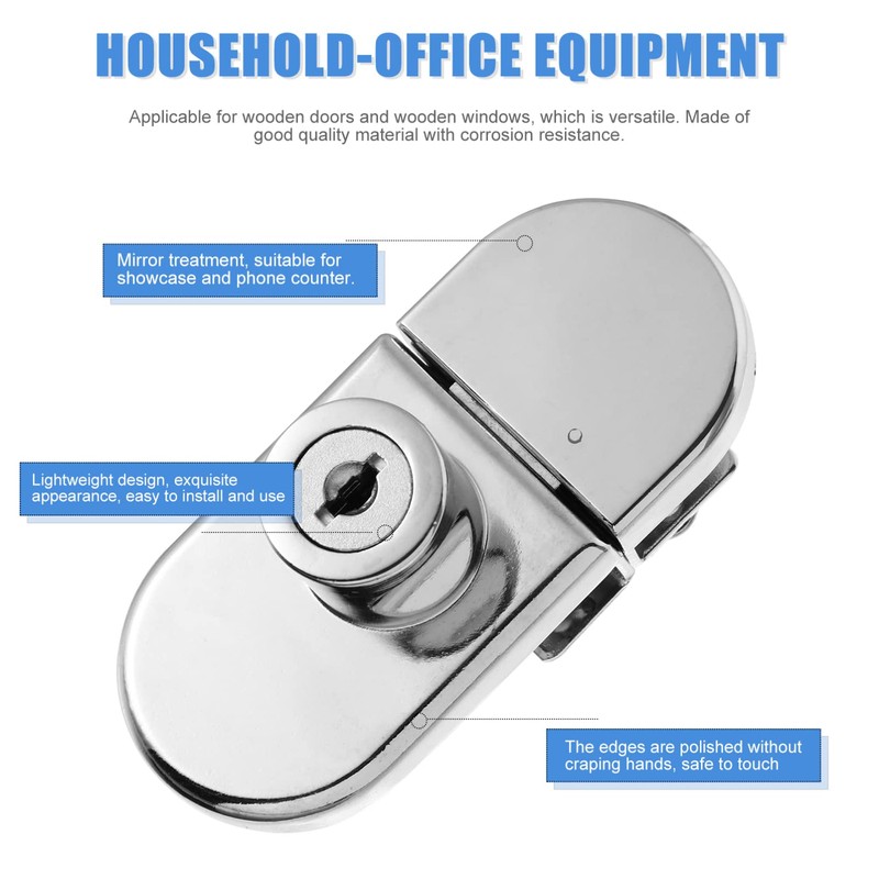 Operitacx 1Pc Glass Cabinet Lock Durable Showcase Lock Easy Install