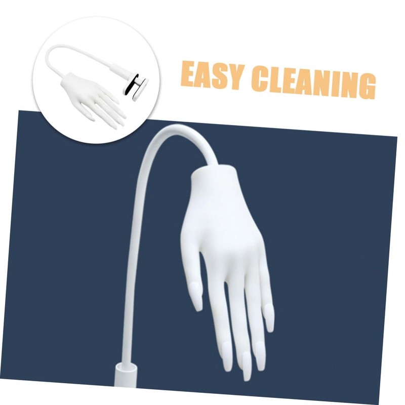 FOMIYES Realistic Fake Hand for Nail Practice Reusable Acrylic Training