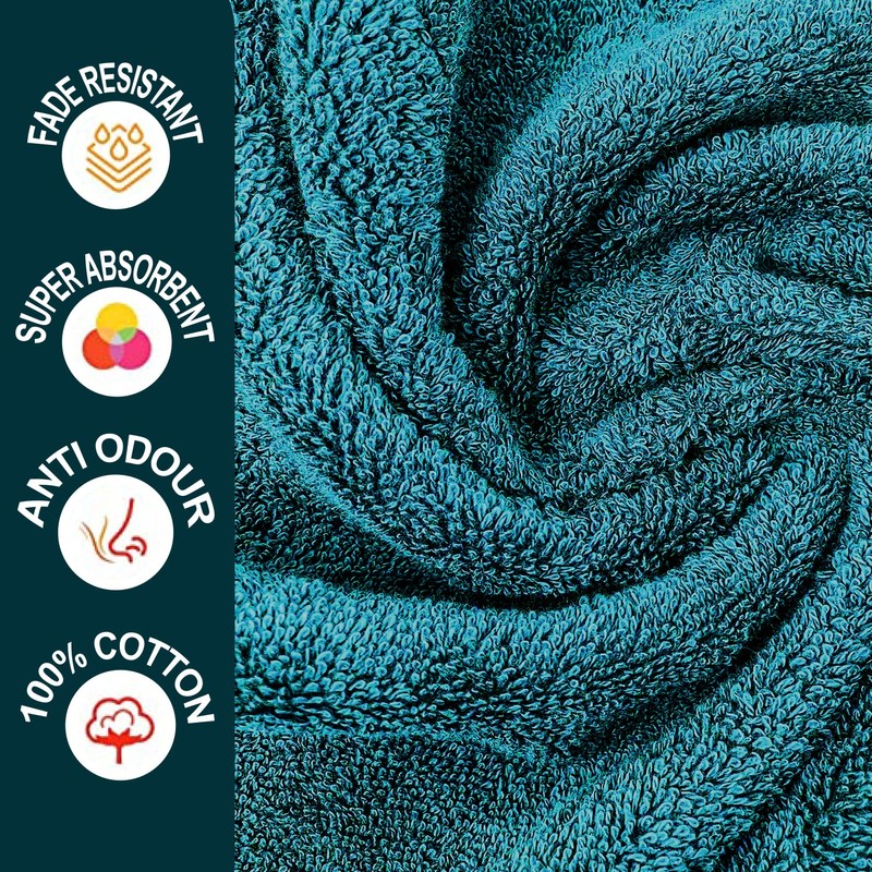 Towelogy® Premium Large Hand Towels Set 100% Combed Ring Spun