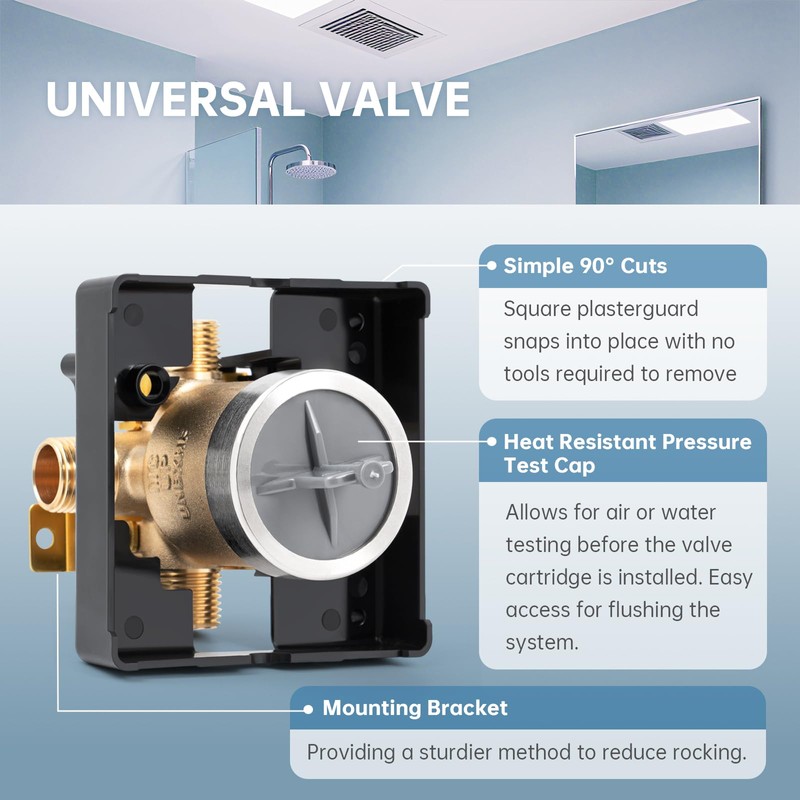 R10000-UNBXHF Universal Tub and Shower Valve Body for Tub Faucet