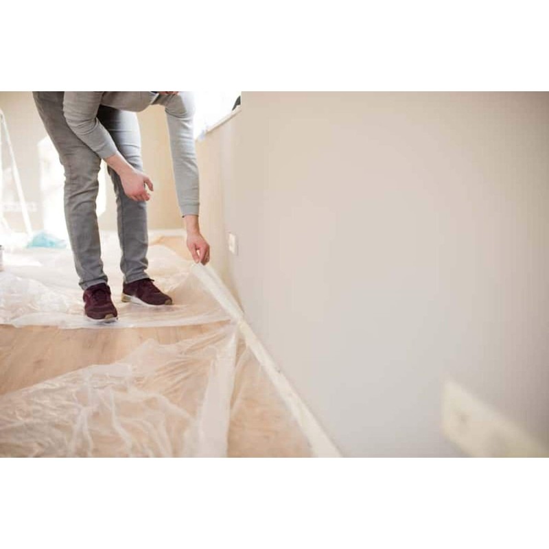 2 x Large Polythene Dust Sheet 4m x 5m for