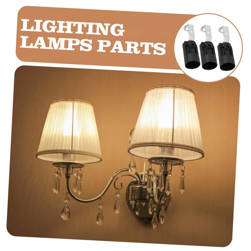 Operitacx E14 Vintage Lamp Parts 3 Pack of European Style