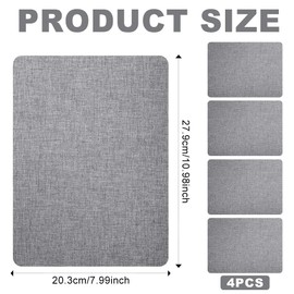 4 Stück 20x28cm Leinen Reparatur Patches Flicken selbstklebend Stoff Leinenstoff Reparatur Reparaturaufkleber Reparaturflicken für Sofas Autositze Vorhang Kopfteile Bürostühlen Rucksack (Hellgrau)
