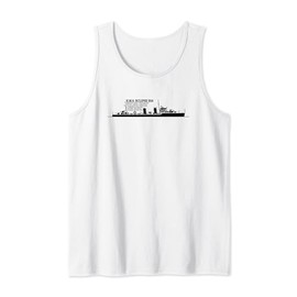 H.M.S. Eclipse H08 British WW2 Destroyer Ship Infographic Tank Top