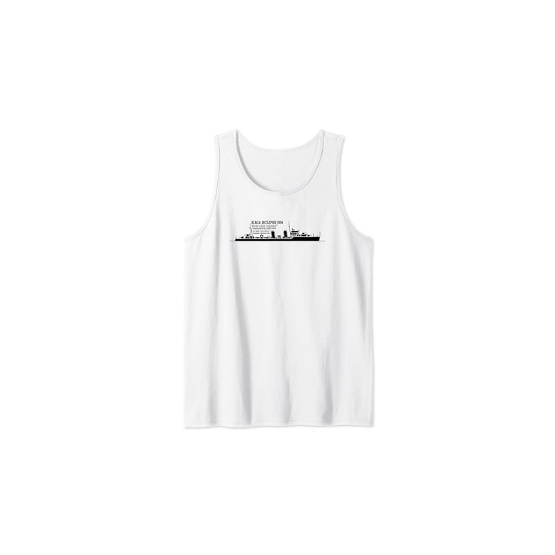 H.M.S. Eclipse H08 British WW2 Destroyer Ship Infographic Tank Top