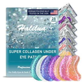 Lingyun 28 Pairs Under Eye Patches,Natural Collagen Eye Mask,Under Eye Patches for Wrinkles Puffy Eyes, Dark Circles, Eye Bags,Puffiness Under Eye Treatment Skin Care Products Both Men&Women