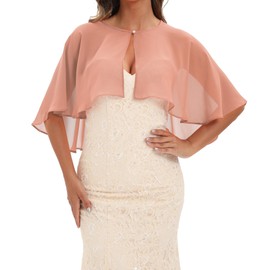 CCAIPU Shawls and Wraps for Women, Fashion Lightweight Shawls with Pearl Buckle Ladies Silky Shawl for Evening Party Wedding Bridal Dresses Stole (Coral Pink)