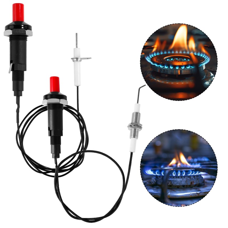 4 Sets Piezo Spark Igniter with 2 Replacement Switch, BBQ