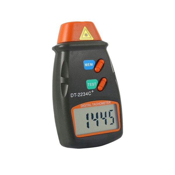 Digital Tachometer, Non-Contact Rotational Photo, 2.5 RPM-99,999 RPM Accuracy