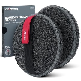 Caveem Exfoliante corporal redondo, esponja exfoliante de ducha, exfoliante corporal para eliminar la piel muerta, baño y amortiguador corporal, espon