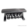 CAP Barbell Flat Bench with Dumbbell Storage, black