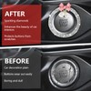 Hovom Cute Bow Bling Car Push Start Button Decoration Ring,