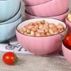 AWHOME Ceramic Bowl Blue 4.5in Set of 4 (Pink, 4.5in)
