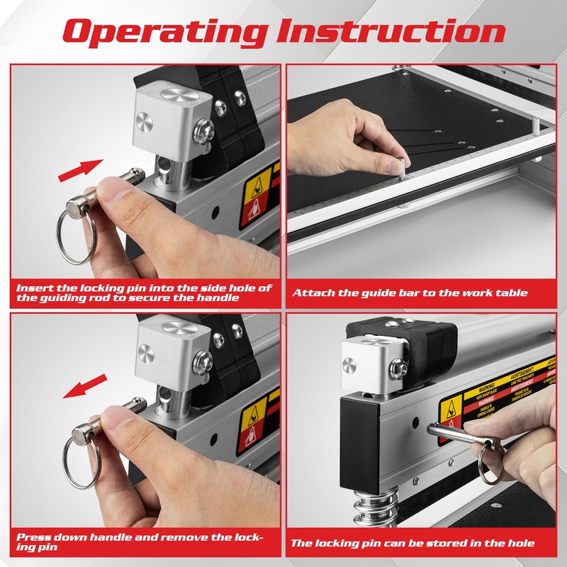 Goldblatt 13" Laminate Floor Cutter, Professional Vinyl Floor Cutter, Aluminum