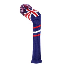Scott Edward Golf Club Head Covers 1 Piece Hybrid Golf Club Headwear for Fairway Wood Hybrid with Rotating Number Tags Number Tags (Fairway UK Stripes)