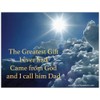 The Greatest Gift - Dad - Refrigerator Magnet - Blue