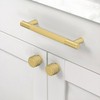 Amerdeco 10 Pack Brushed Gold Knurled Cabinet Knobs Kitchen Cabinet