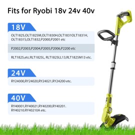 CwhaleCblu AC14RL3A String Trimmer Replacement Spool Line 0.065” for Ryobi One+ 18V, 24V, and 40V Cordless Trimmers(6 Spools + 1 Caps)