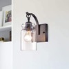 Jojospring Anastasia Antique Black Single Light Wall Sconce with Clear