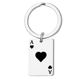Poker Ace Keychain for Bag Purse Ace Of Spades Charm for Wallet Tote Bag Lucky Charms for Handbags Wallets Key Chain Gift for Husband Poker Birthday Gifts for Men Boyfriend Poker Lover Friend