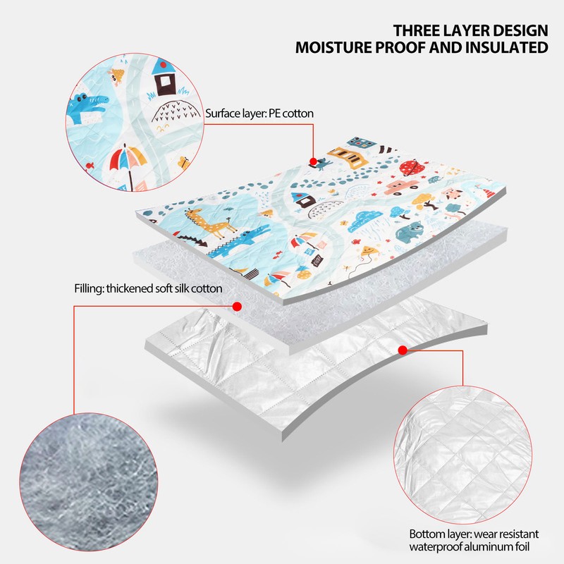Outdoor Picnic Mat Waterproof Soft Comfortable Portable Camping Blanket for
