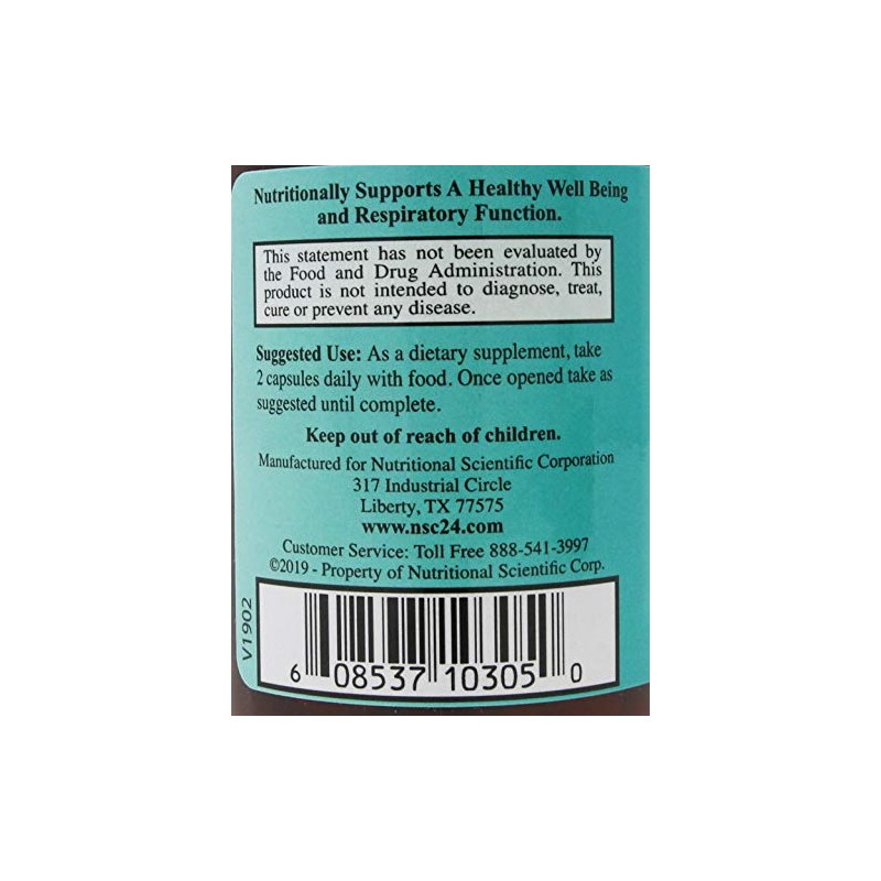 NSC-24 BETA GLUCAN RESPIRATORY FORMULA, 60 Capsules