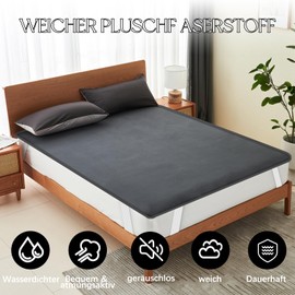 ohano Mattress Protector 180 x 200 cm Waterproof Incontinence Pad Washable Mattress Protector Waterproof Mattress Covers Incontinence Bed Underlay Waterproof Mattress Topper Dark Grey