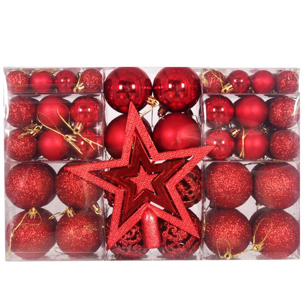 101 Pieces Christmas Ball Ornaments Christmas Baubles for Christmas Tree