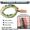 SONNYX 3Pcs 4mm Semi-Precious Gemstones Beaded Bracelets for Women Men