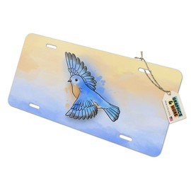GRAPHICS & MORE Eastern Bluebird Watercolor Northeastern Bird Novelty Metal Vanity Tag License Plate