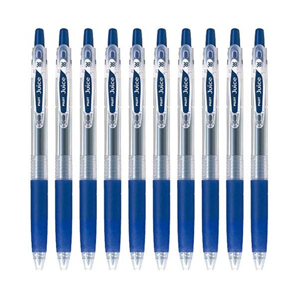 Pilot Juice 0.38mm Gel Ink Ballpoint Pen, Blue Black Ink, Value Set of 10