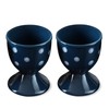 Cinf Ceramic Egg Cup Blue Set of 2 Porcelain Holder
