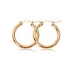 18k yellow Gold plated huggie hoop 20mm sleeper earrings Non-allergenic