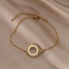 MYANAIL Stainless Steel Sun Bracelet Jewelry Sunshine Circle Chain Bracelet