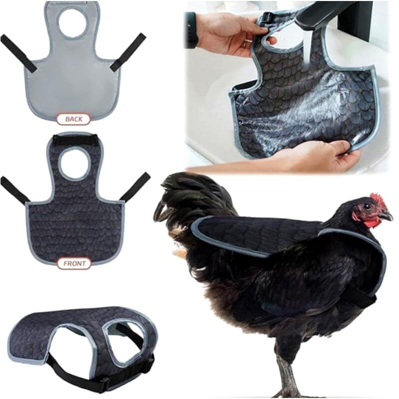 Chicken Saddle for Hens Adjustable Strap Chicken Saddle Breathable Full