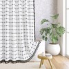 MitoVilla White Black Boho Shower Curtains for Modern Farmhouse Bathroom