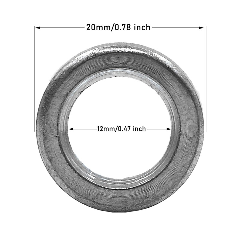 Motorcycle Spacer Axle Washer, M12 Front Or Rear Wheel Spacer