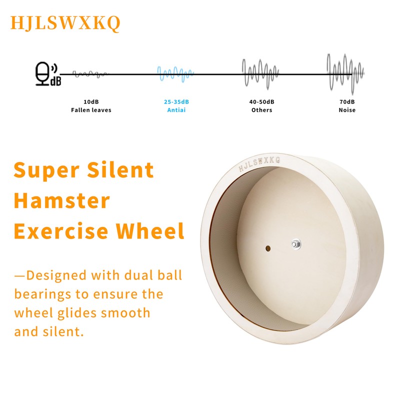 HJLSWXKQ 15inch Wall-Mount Silent Chinchilla Wheel - Wooden Exercise Wheel