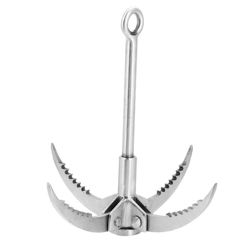 Stainless Steel Folding Grappling Hook Rock Climbing Claw Survival Tool